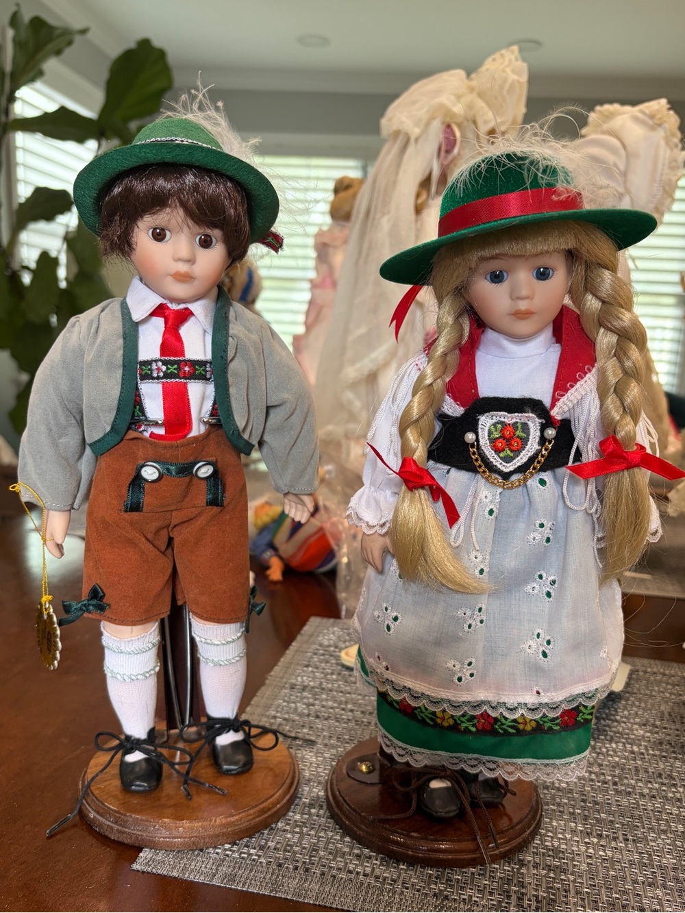 Vintage Euro Exquisite Chili Creation German Bavarian Porcelain Doll Pair